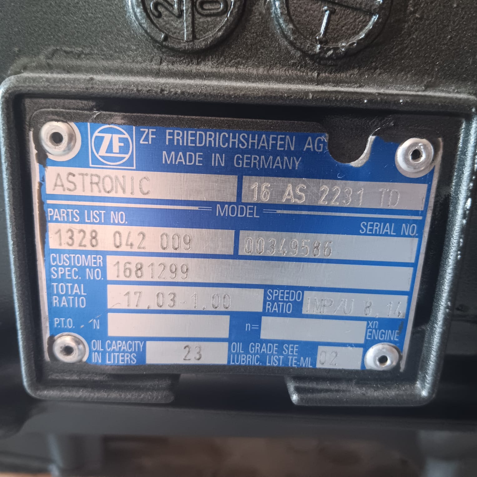 Caixa de Velocidades 16AS2231 TD
